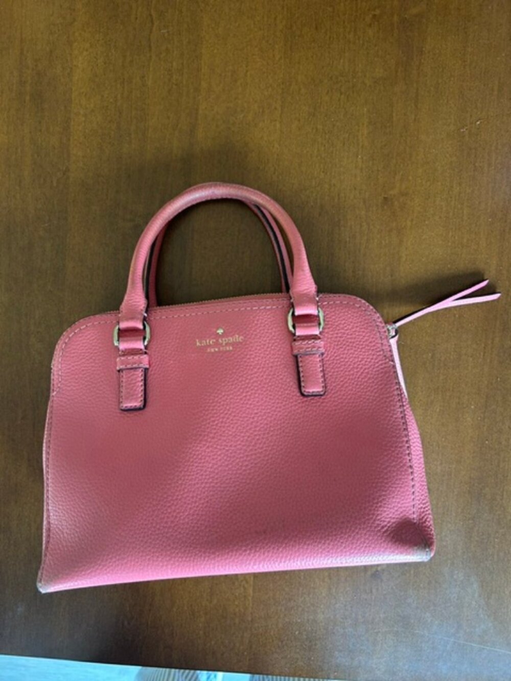 Kate Spade New York Pink Pebbled Leather Dome Satchel
